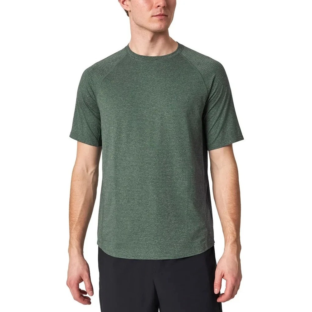 Mondetta Mens Active Tee Green Heathered Short Sleeve Crew Neck T-Shirt Size M